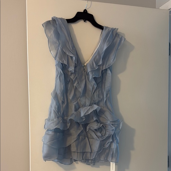 Commense Blue Ruffled Mini Sundress - Picture 2 of 5